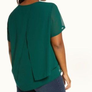 Michael Kors Split Back tiered Blouse Plus Size